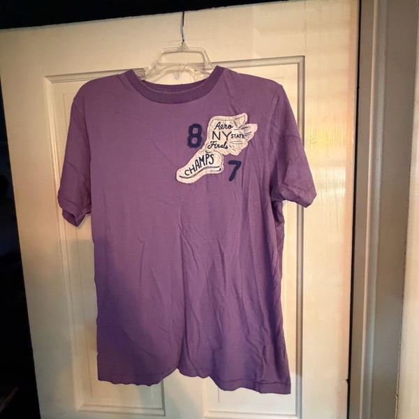 Aeropostale Graphic T-Shirt Size M Purple Champs 8
