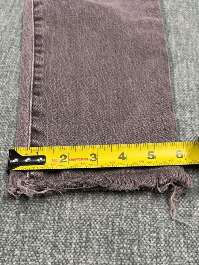 Madewell The Perfect Vintage Jean Size 25 Black Washed Raw Hem 3