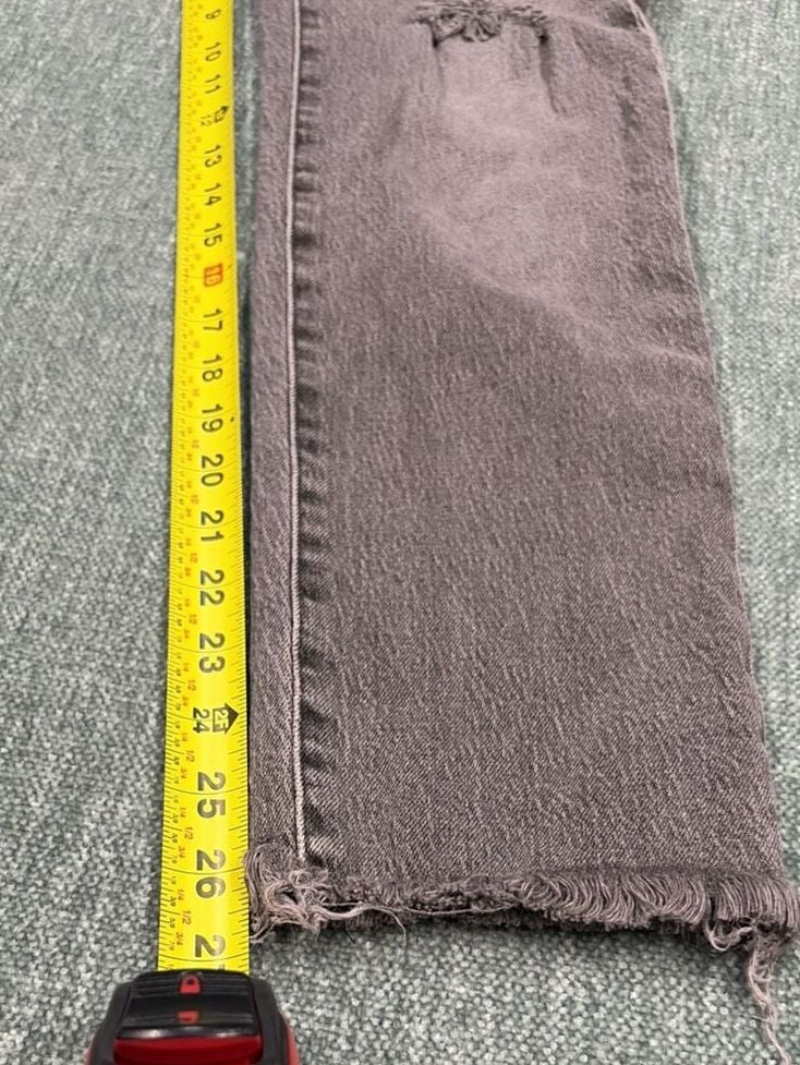 Madewell The Perfect Vintage Jean Size 25 Black Washed Raw Hem 4