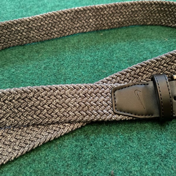 Nike Heathered Stretch Woven Belt Grey Black