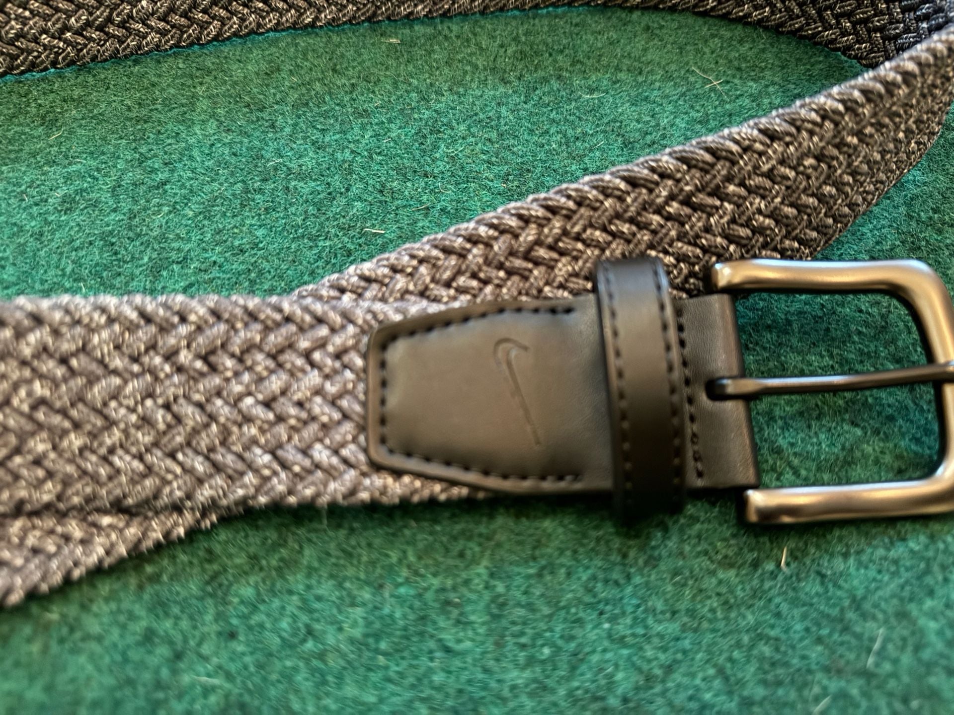 Nike Heathered Stretch Woven Belt Grey Black 2