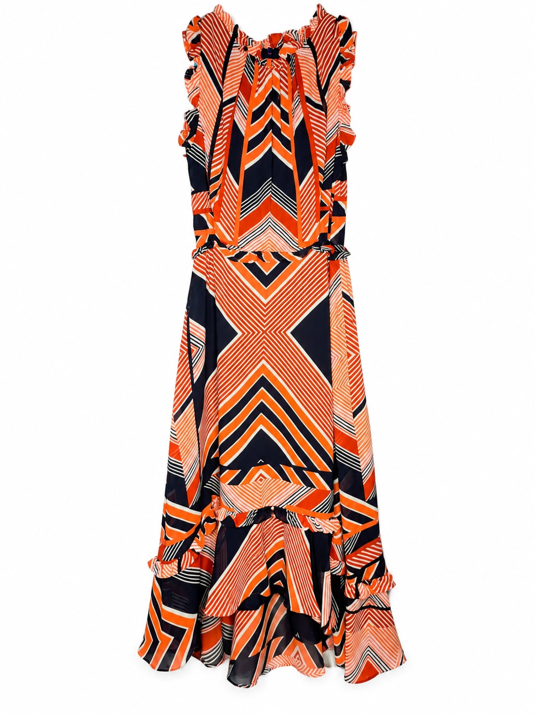 Julia Jordan Geometric Ruffle Hi Low Maxi Dress (q1) 2