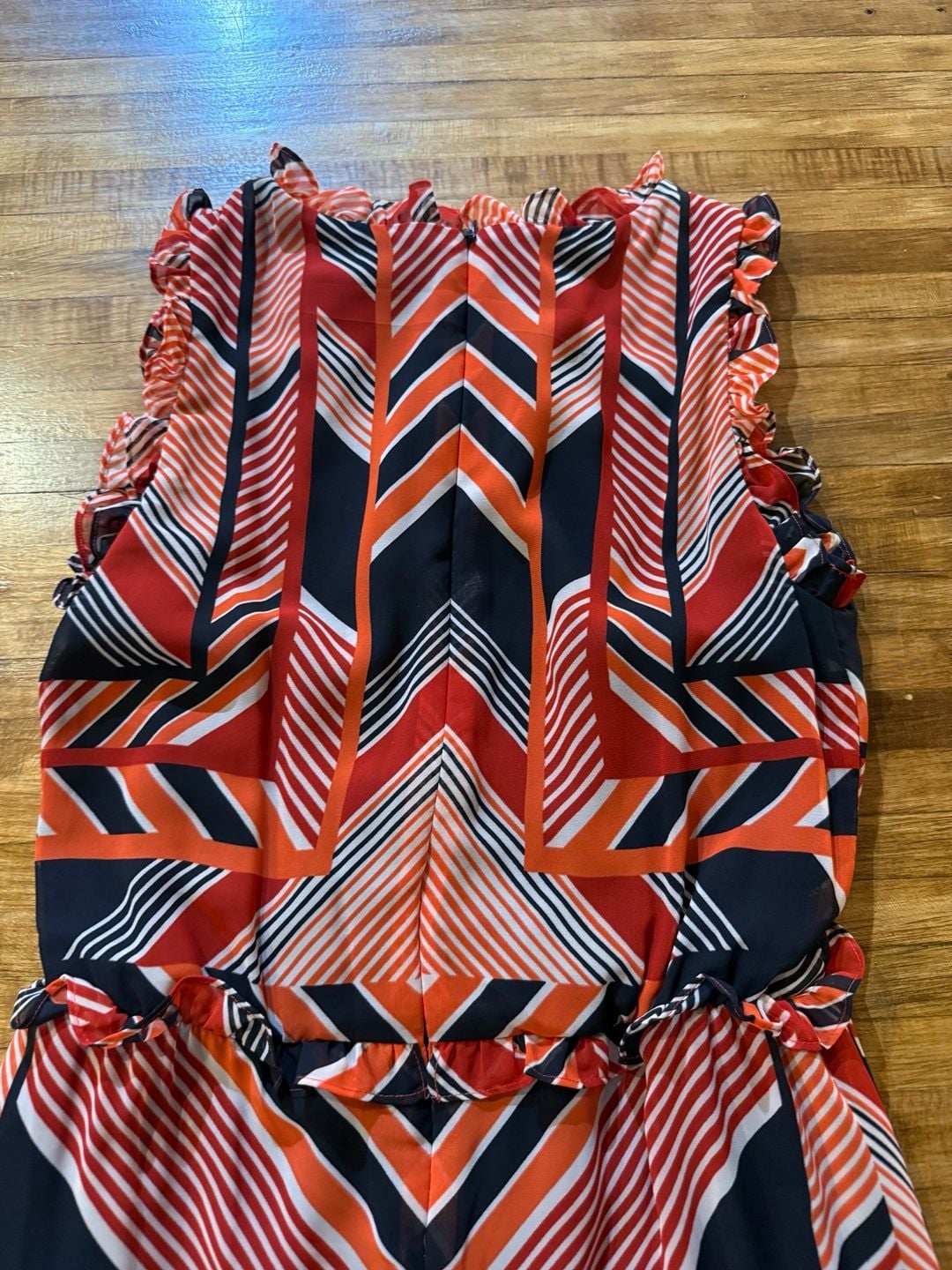 Julia Jordan Geometric Ruffle Hi Low Maxi Dress (q1) 7