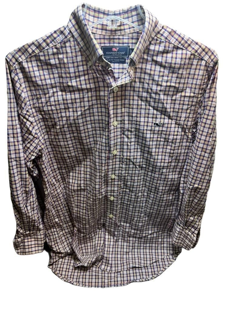 Vineyard Vines Slim Fit Tucker Shirt Size S Multicolor Plaid Cotton 1