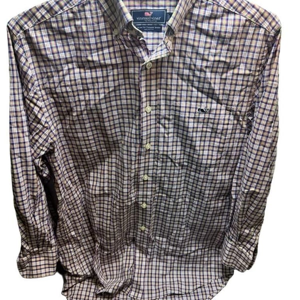Vineyard Vines Slim Fit Tucker Shirt Size S Multicolor Plaid Cotton