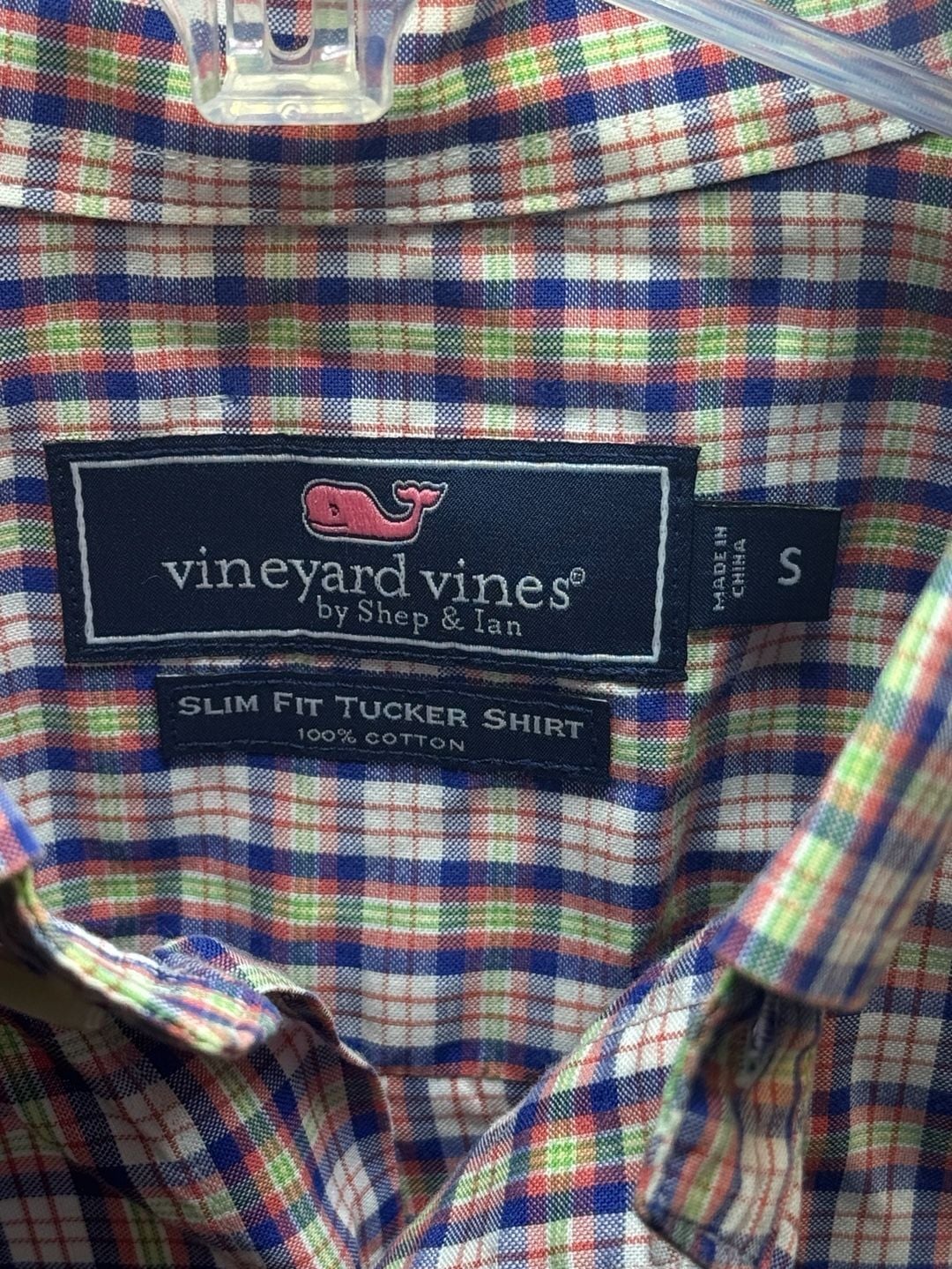 Vineyard Vines Slim Fit Tucker Shirt Size S Multicolor Plaid Cotton 4