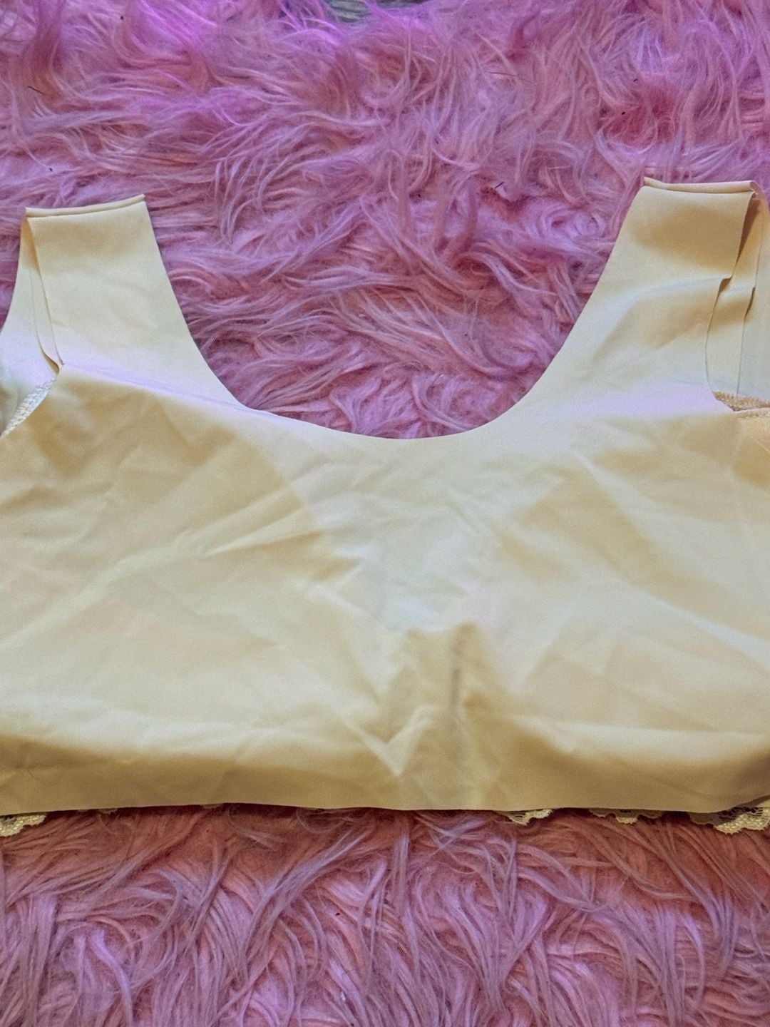 Front Closure Lace Bra Size 5XL Beige Wireless Floral Push Up 5