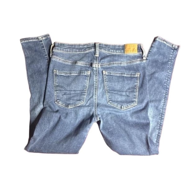 American Eagle Hi-Rise Jegging Size 8 Short Blue Denim Stretch Jeans