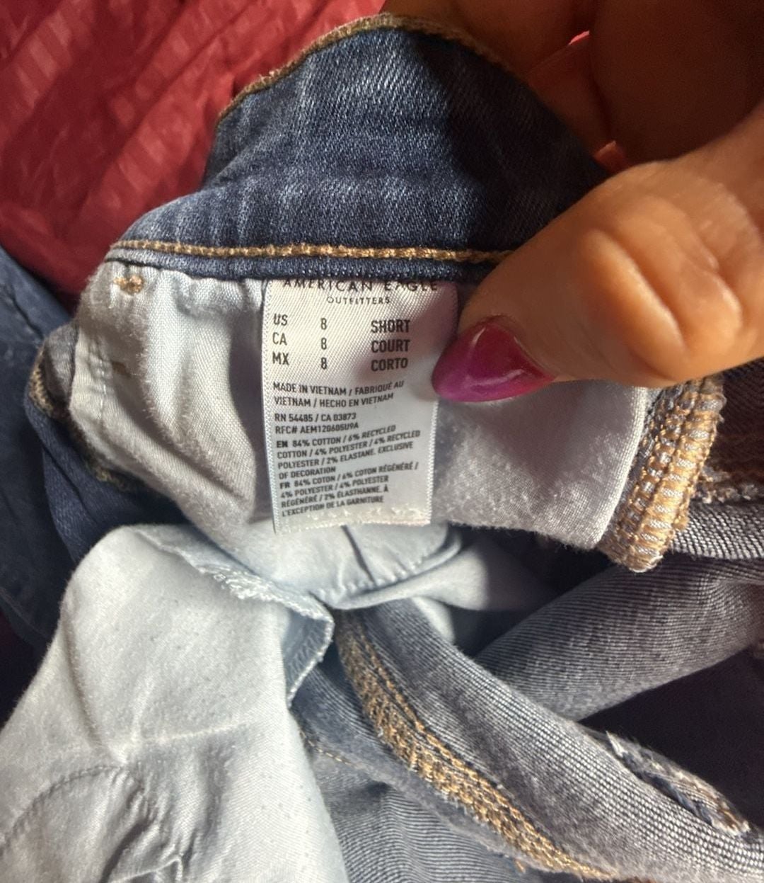American Eagle Hi-Rise Jegging Size 8 Short Blue Denim Stretch Jeans 6