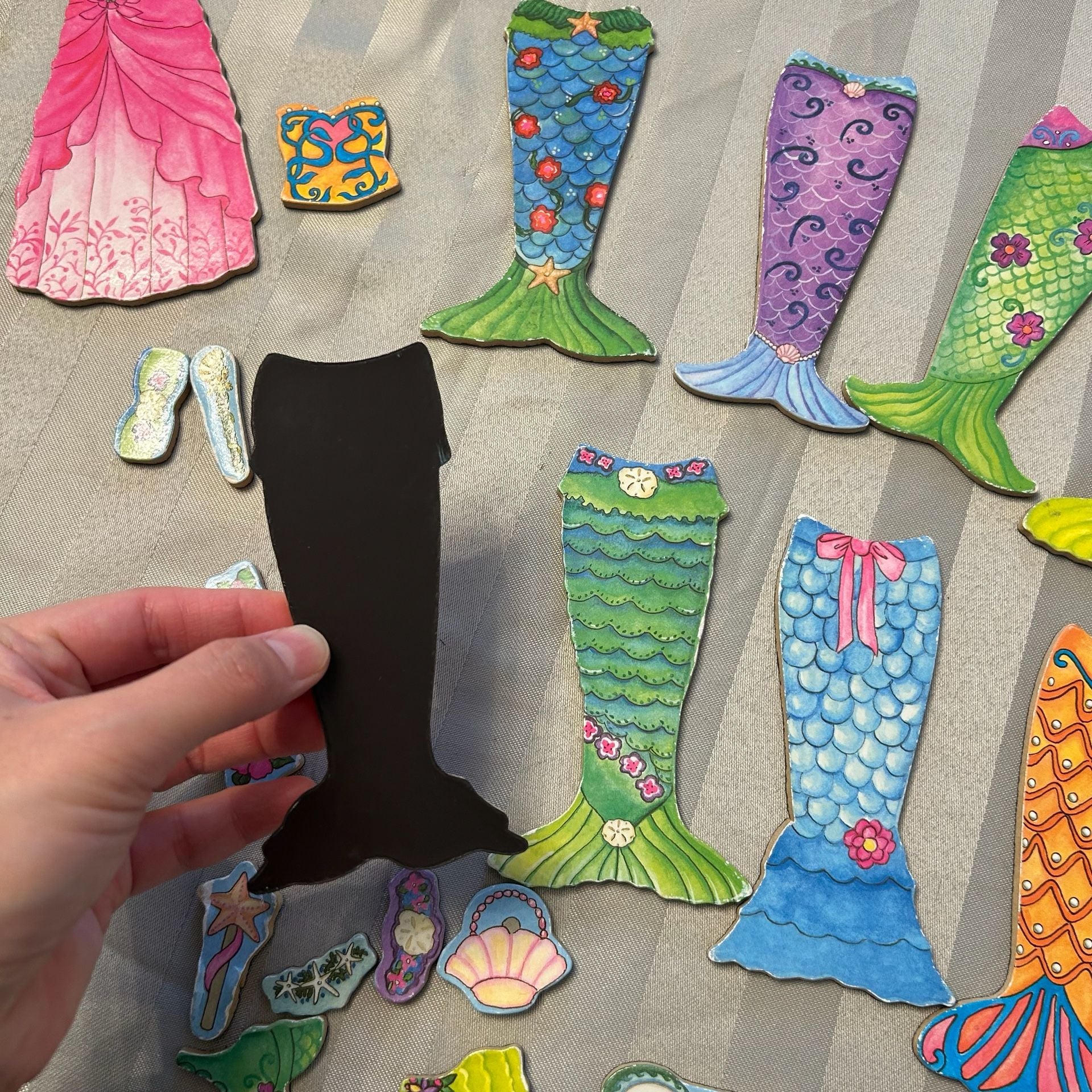 Melissa And Doug Mermaid Magnetic Dress Up Set Wooden Doll With Accessories 2
