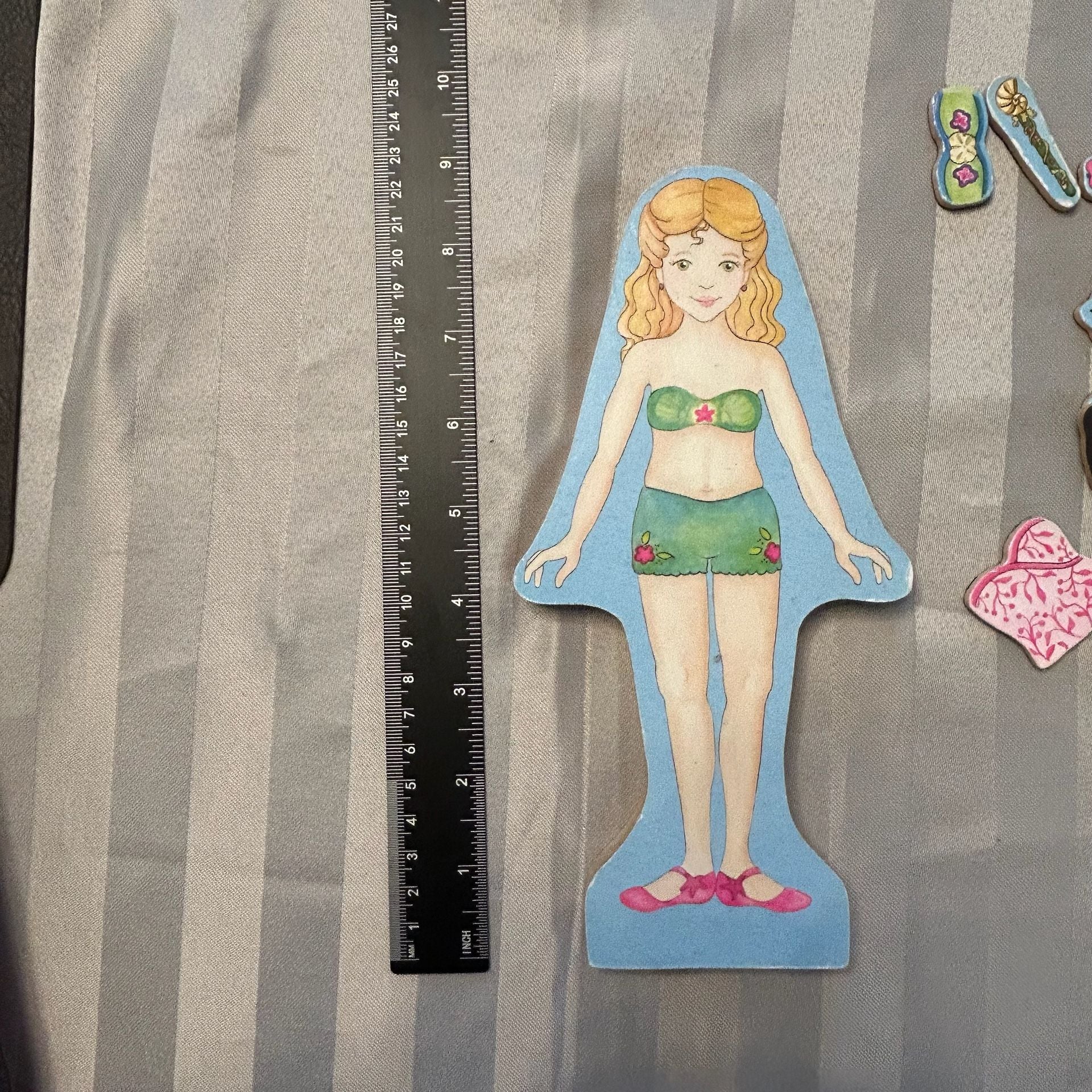Melissa And Doug Mermaid Magnetic Dress Up Set Wooden Doll With Accessories 6