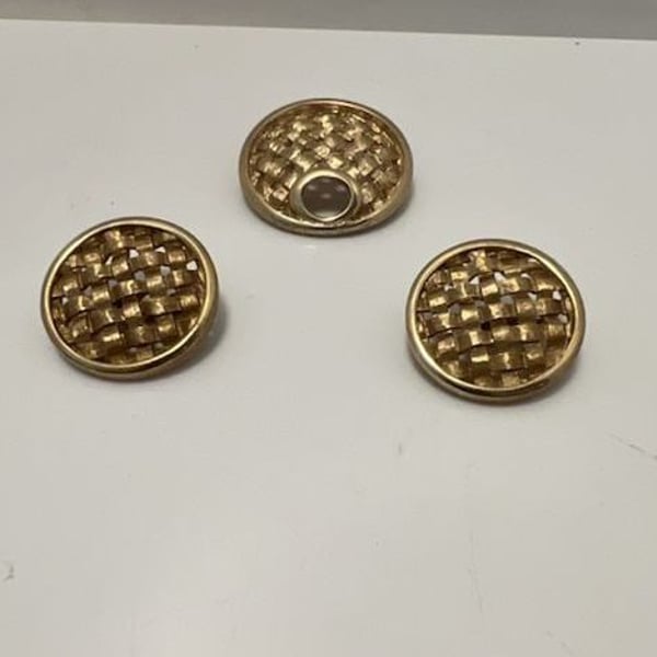 Sarah Coventry Woven Classic Gold Tone Brooch And Earrings Set