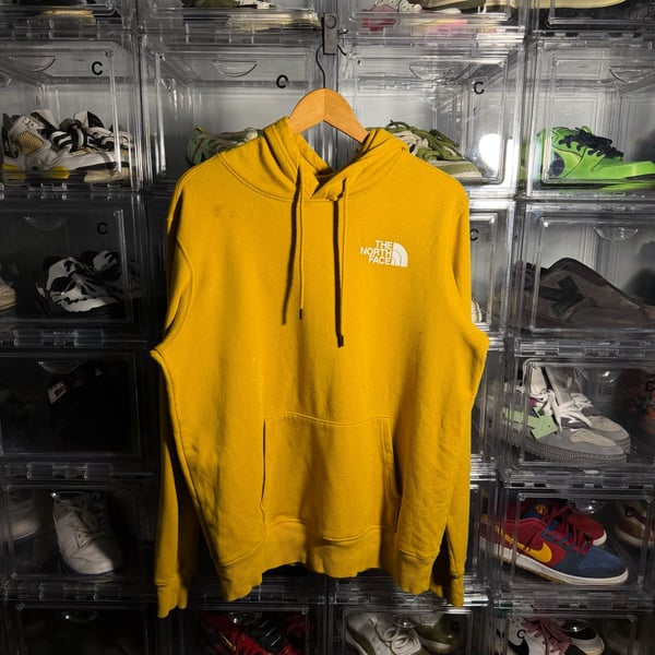 The North Face Box NSE Pullover Hoodie Yellow Gold Graphic Sweatshirt