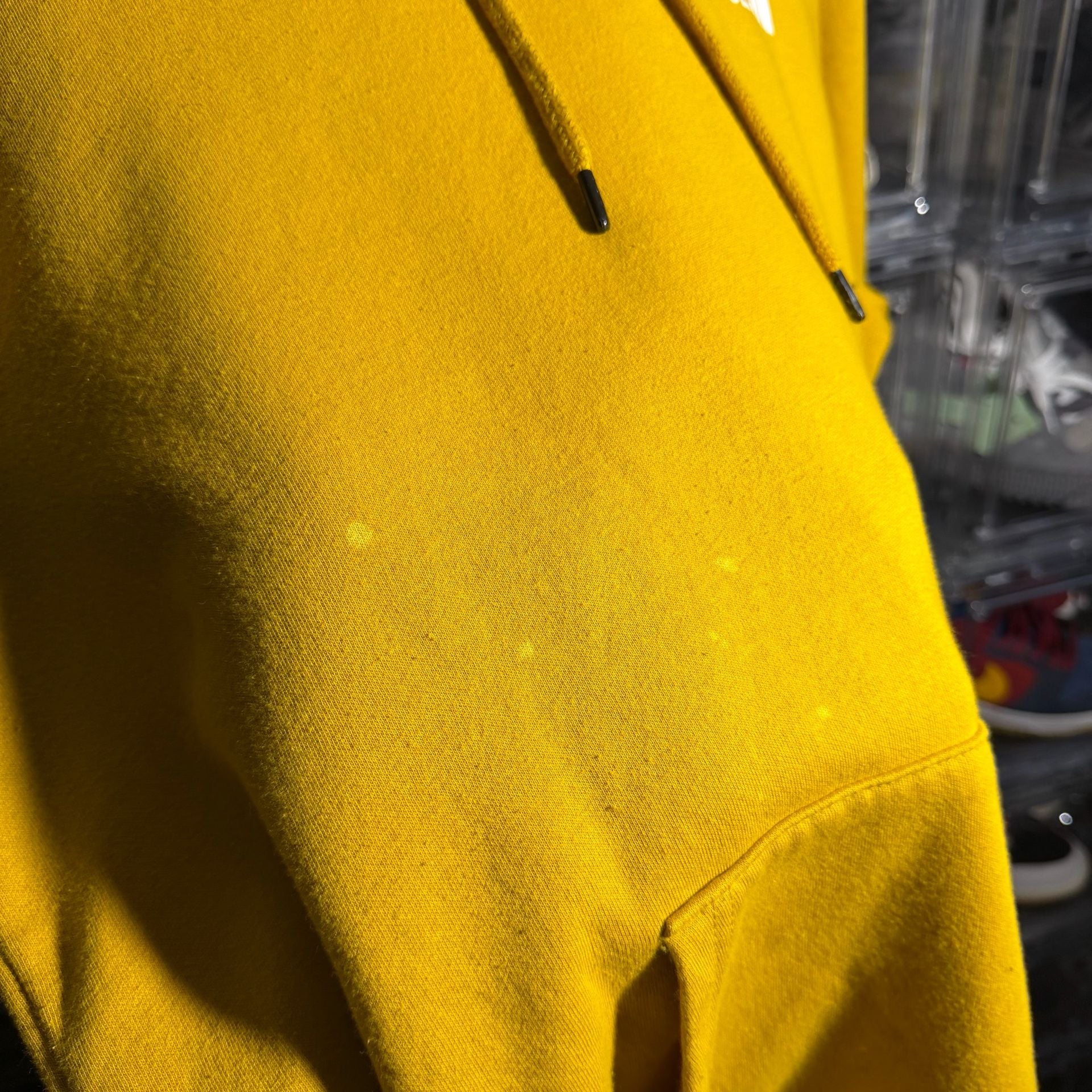 The North Face Box NSE Pullover Hoodie Yellow Gold Graphic Sweatshirt 3