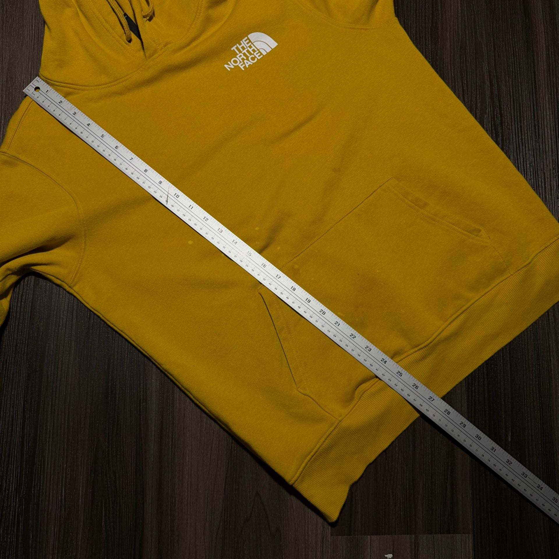 The North Face Box NSE Pullover Hoodie Yellow Gold Graphic Sweatshirt 7
