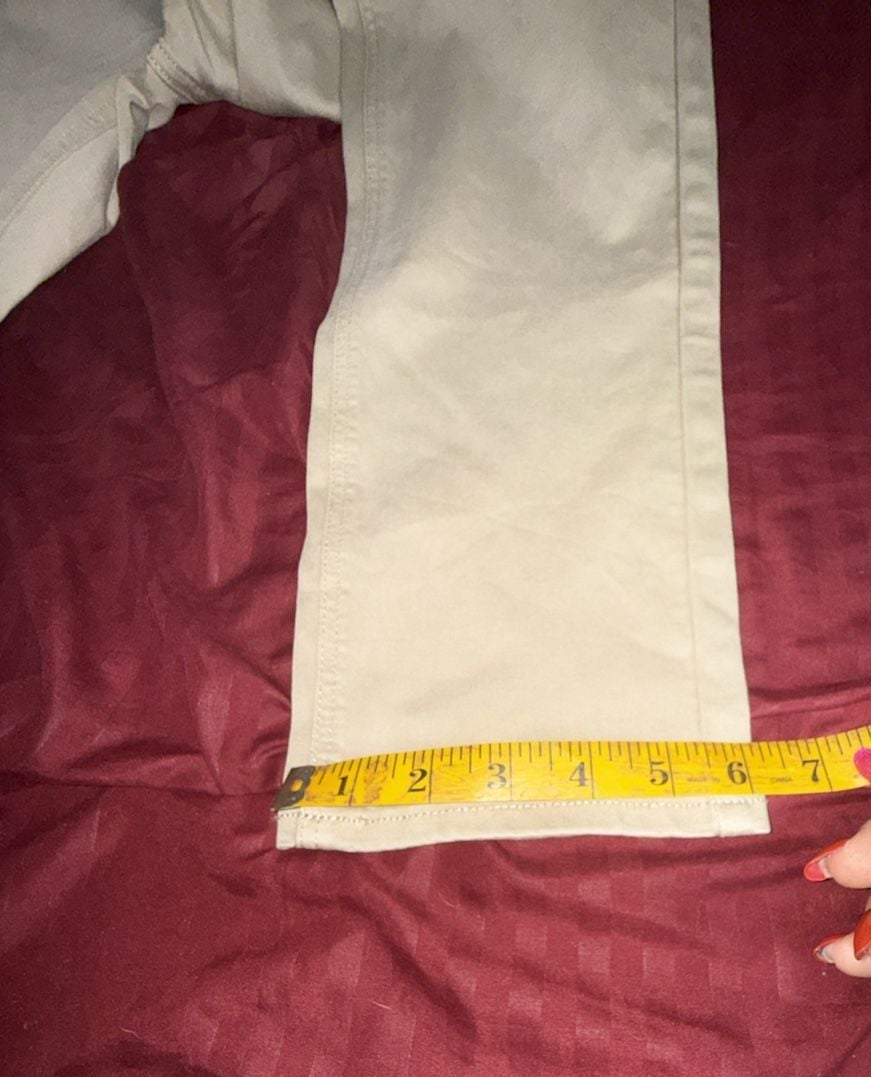 American Eagle Super High-Rise Straight Pants Size 00 Short Beige Khaki 7