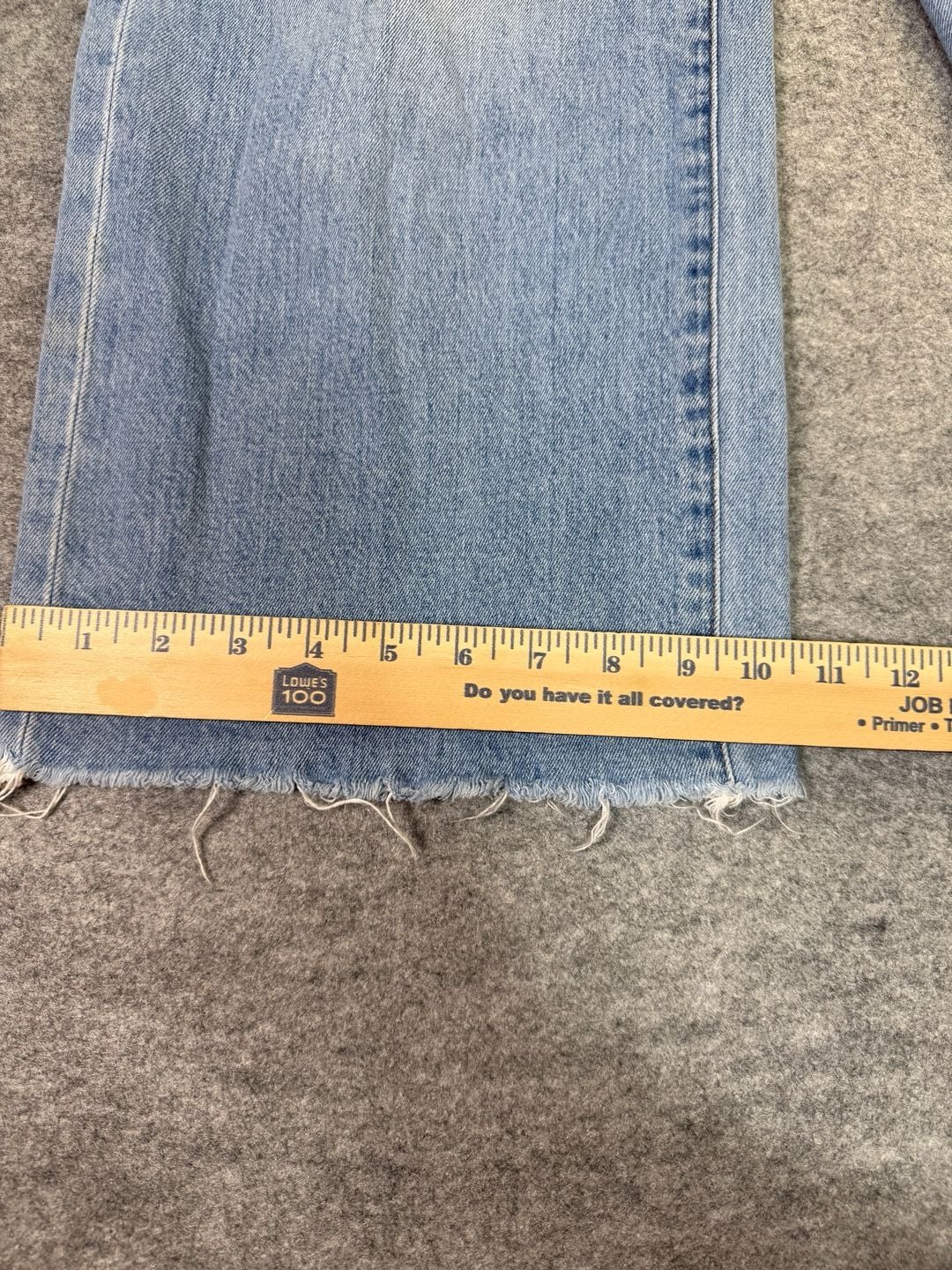 Madewell Wide-Leg Crop Jeans Size 26 Light Wash Raw Hem Button Fly 8