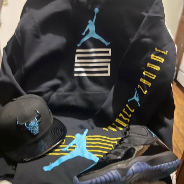 Jordan Air AJ11 Gamma Fleece Pullover Hoodie Black Blue XL Gamma short sleeve XL Gamma SnapBack. Air Jordan AJ11 Gamma size 8.5 (DS) bundle