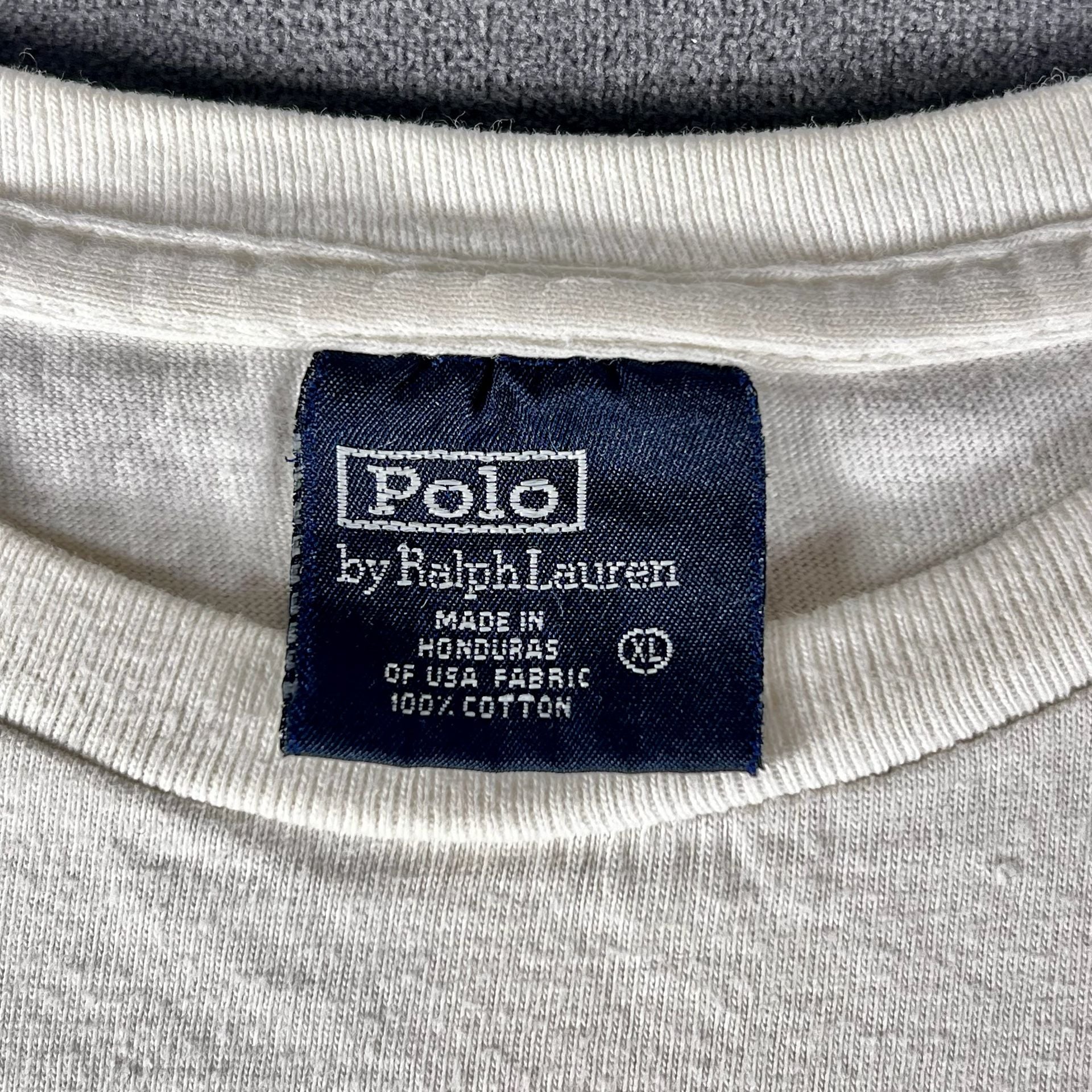 Vintage Polo Ralph Lauren x Lacrosse Graphic White Short Sleeve T-Shirt Size XL 4