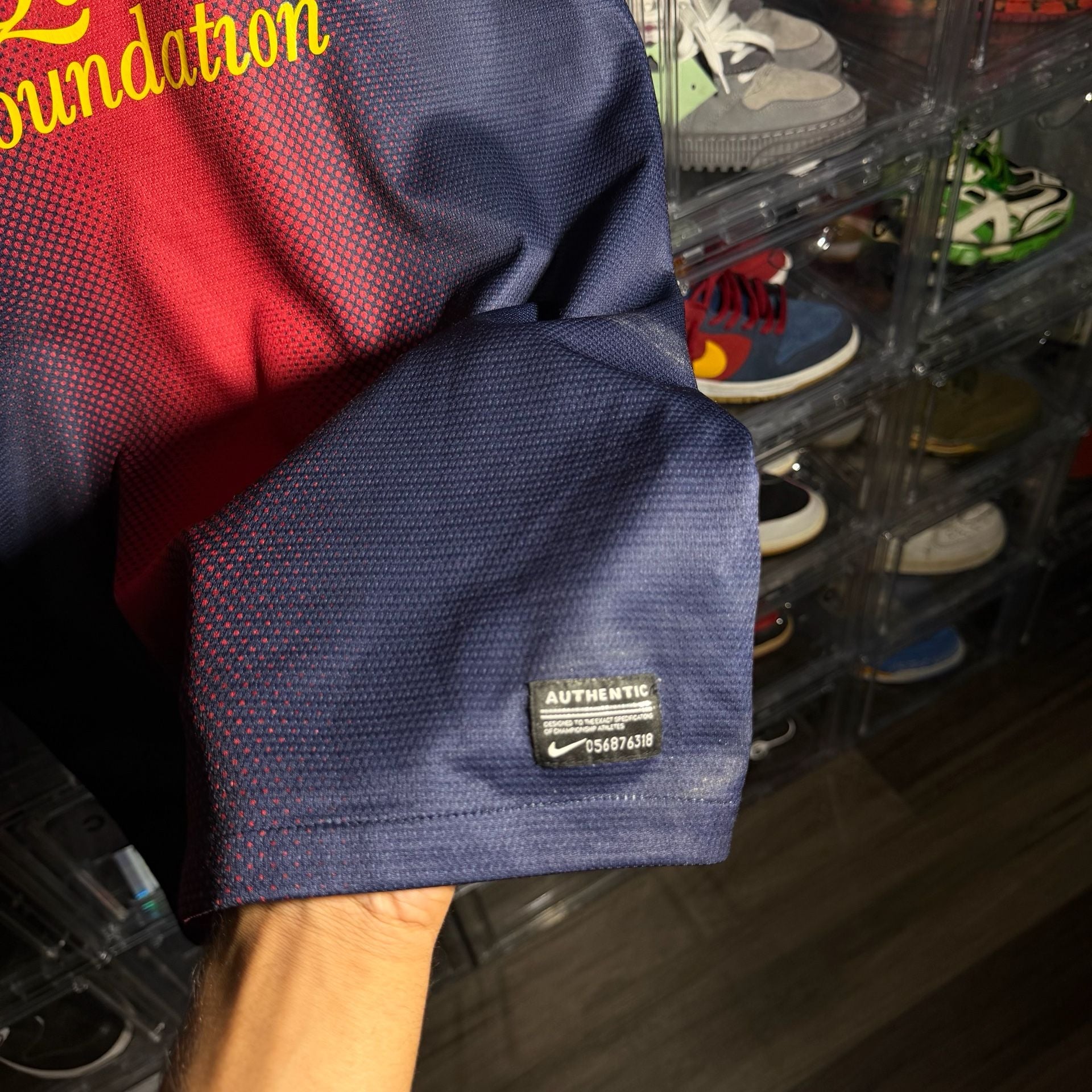 Nike FC Barcelona 2012-13 Home Soccer Jersey Size XL Qatar Foundation 6