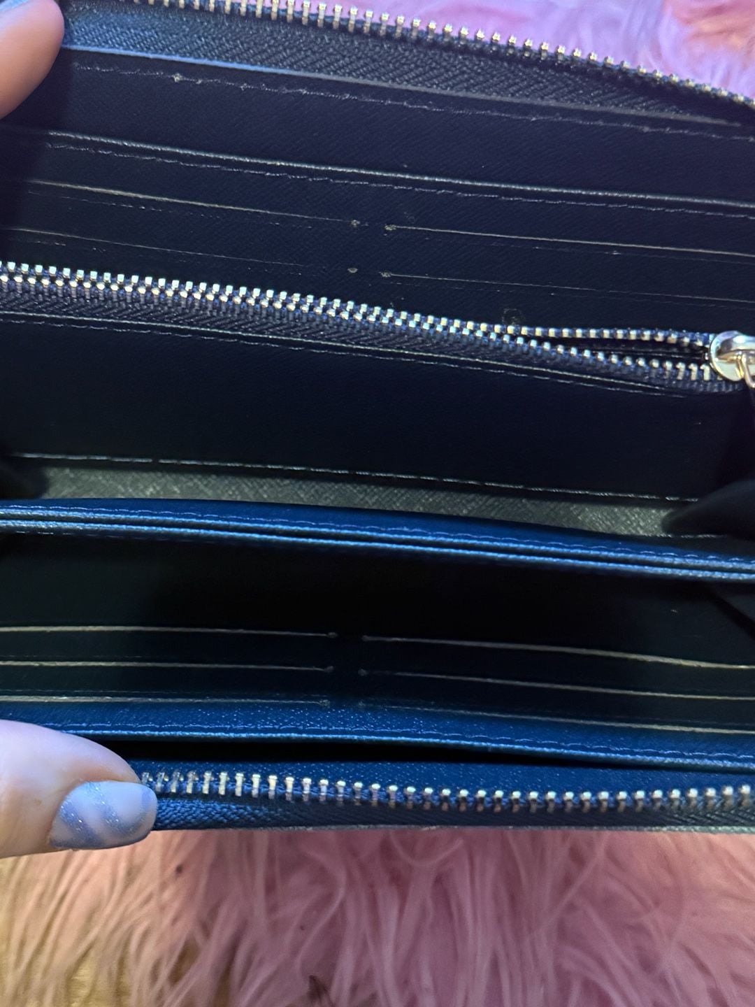 Unbranded fashion long wallet denim with design lots of pockets and card slots 7