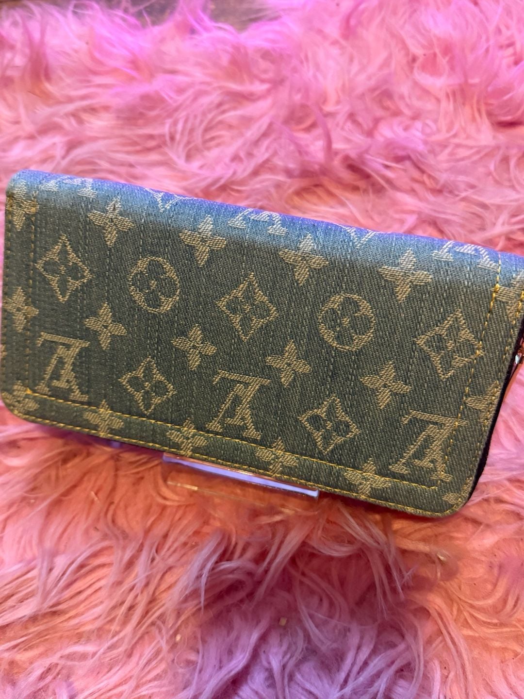Unbranded fashion long wallet denim with design lots of pockets and card slots 12