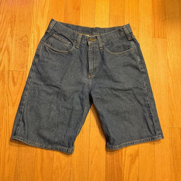 Carhartt B354 DCW Denim Shorts Size 33 Blue Jorts