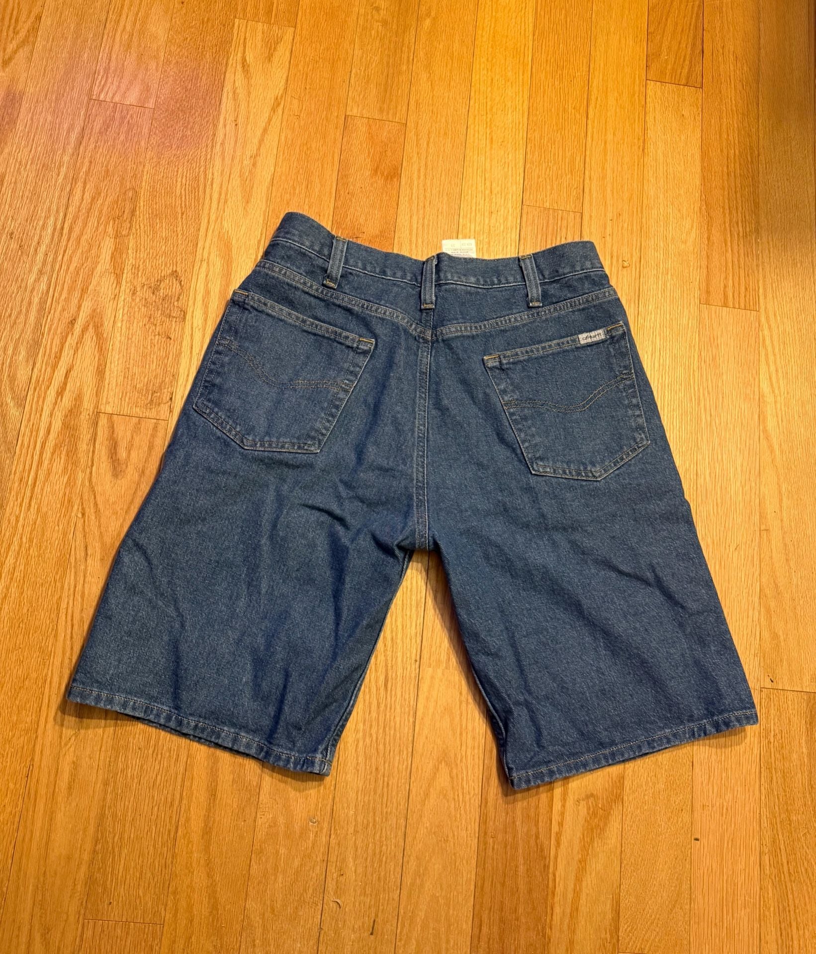 Carhartt B354 DCW Denim Shorts Size 33 Blue Jorts 7