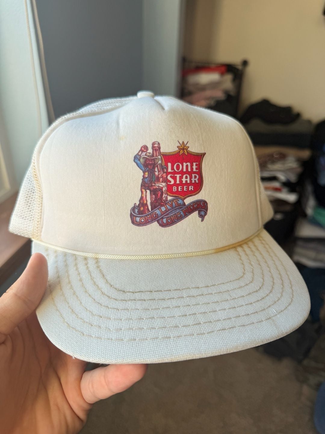 Dorfman Pacific Lone Star Beer Trucker Hat Large Extra Large Vintage 2