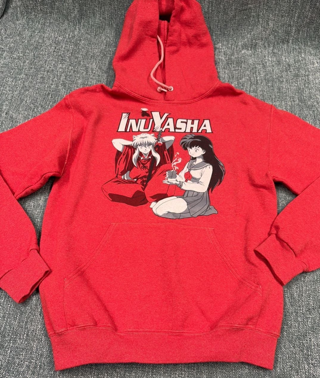 Viz Media Inuyasha Hoodie Size M Red Anime Graphic Pullover Sweatshirt 2
