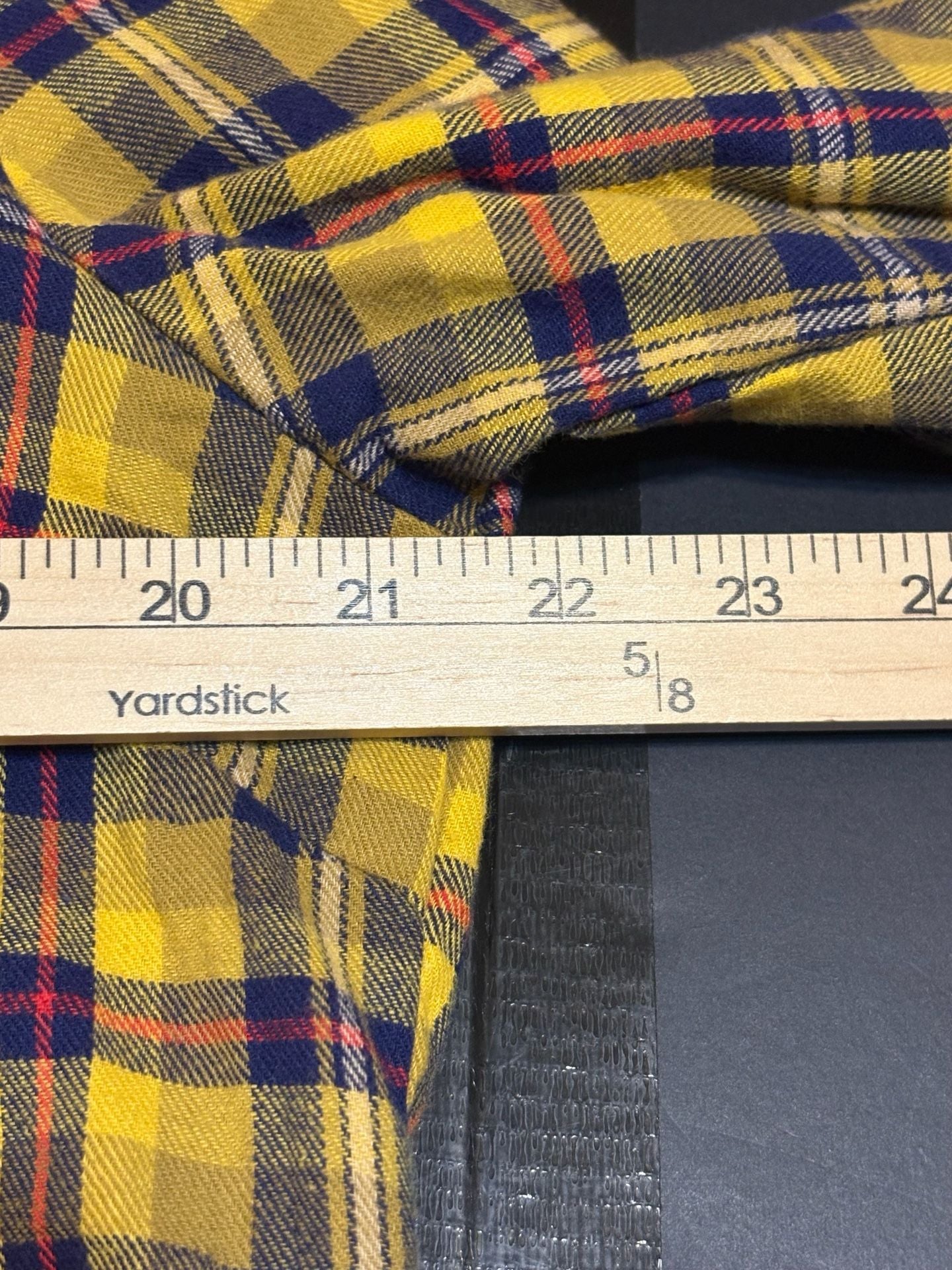 Grace & Emma Plaid Button Down Shirt Size L Yellow Sequin Yoke 6