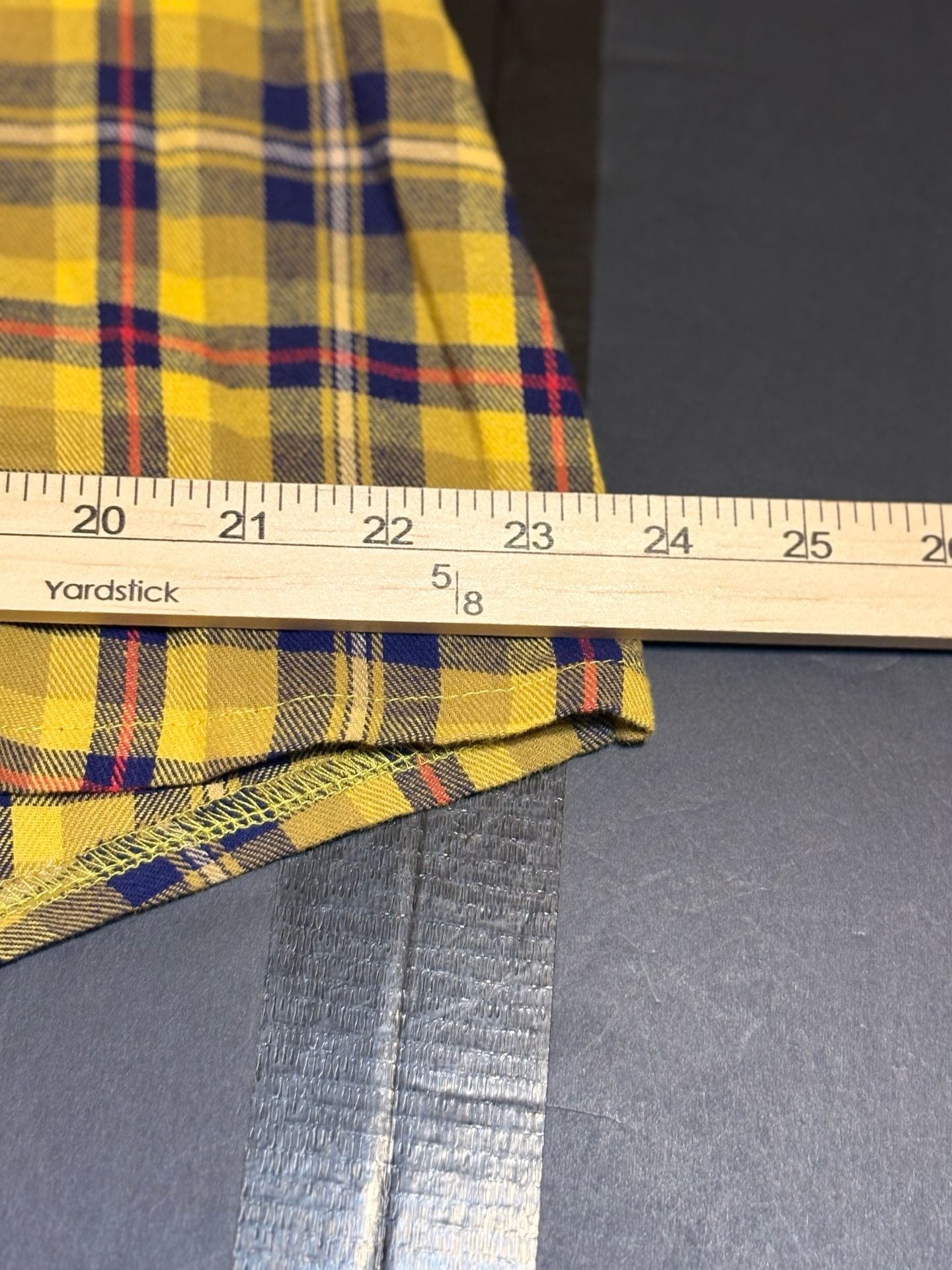 Grace & Emma Plaid Button Down Shirt Size L Yellow Sequin Yoke 9