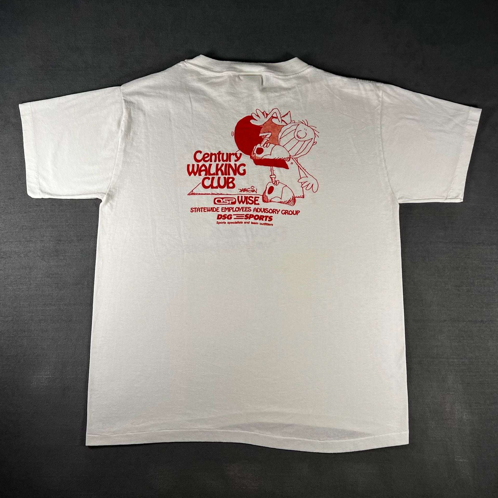 Vintage Reebok “No Thanks I'll Walk” T-Shirt Size XL White Walking Shoes Graphic 9