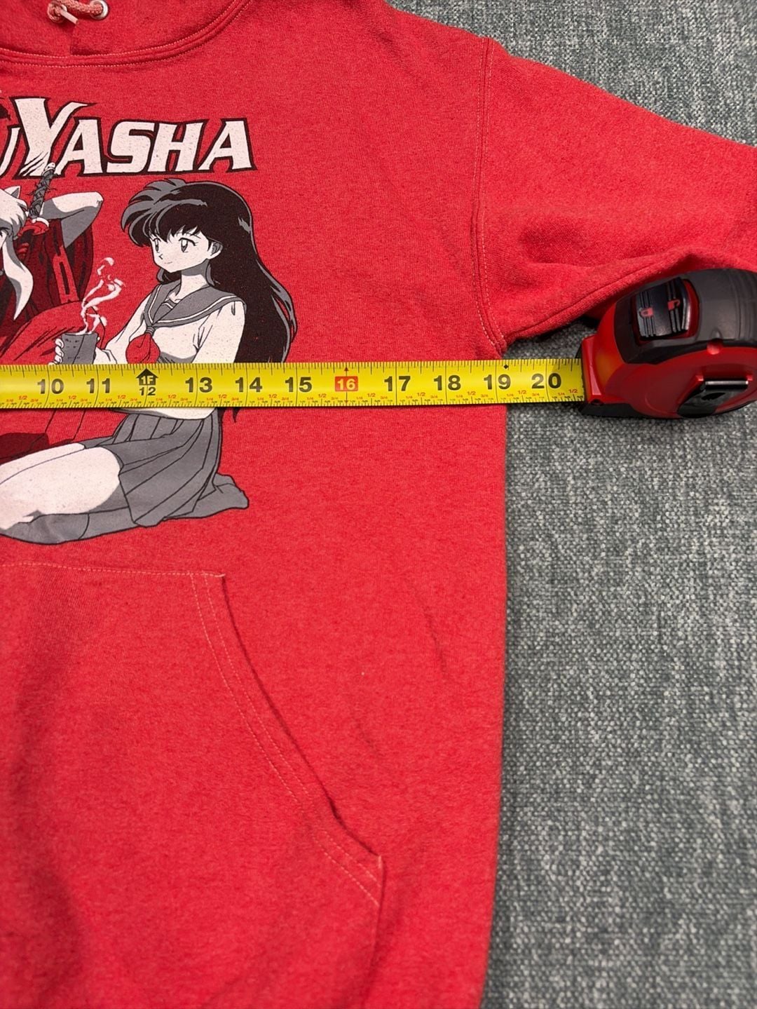 Viz Media Inuyasha Hoodie Size M Red Anime Graphic Pullover Sweatshirt 4