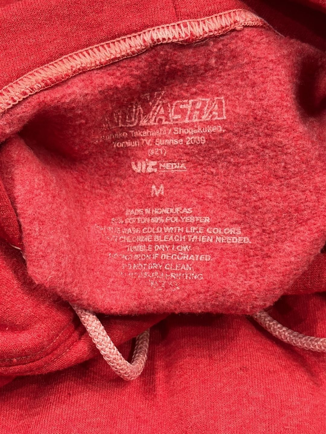 Viz Media Inuyasha Hoodie Size M Red Anime Graphic Pullover Sweatshirt 6
