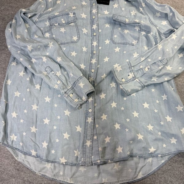 Lane Bryant Star Print Tencel Lyocell Shirt Size 18/20
