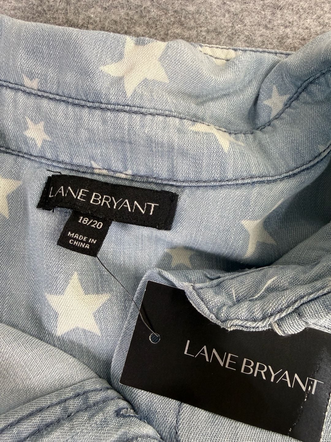 Lane Bryant Star Print Tencel Lyocell Shirt Size 18/20 3