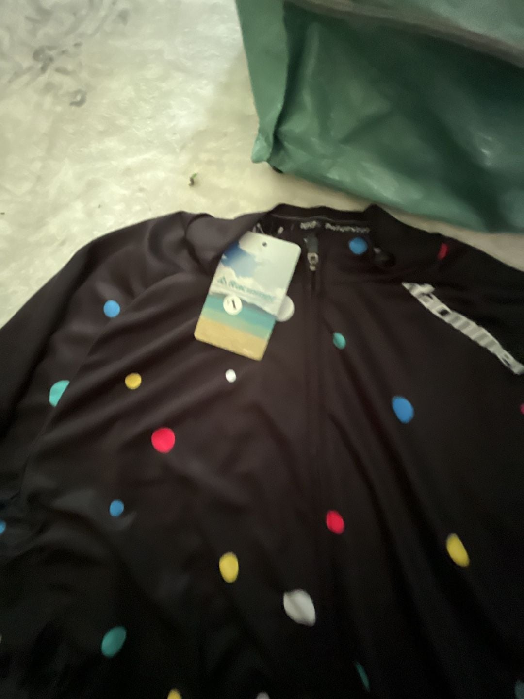 Racmmer Cycling Jersey Size L Black Polka Dot Short Sleeve 3