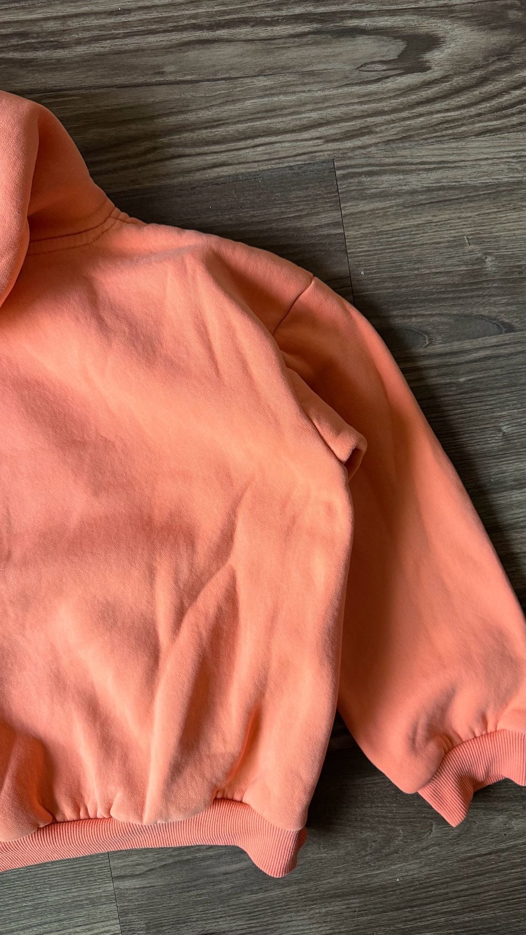 Comfrt Hoodie Size L Peach Heavyweight Cotton Blend Pullover Sweatshirt 10