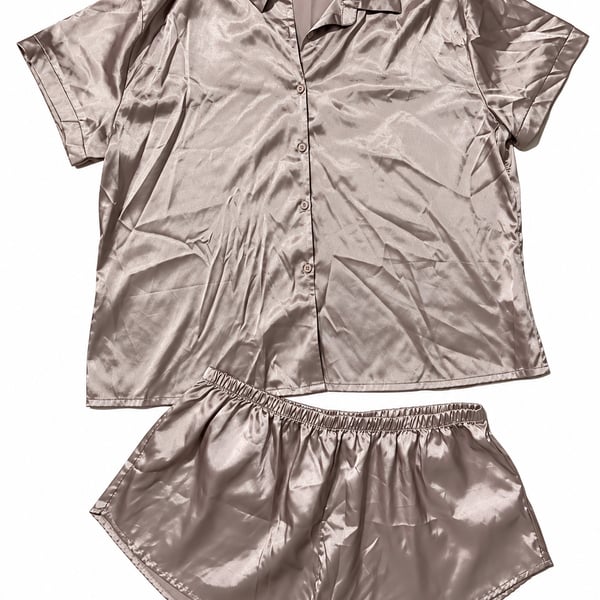 Ekouaer Pajama Set Size XXL Satin Sleepwear