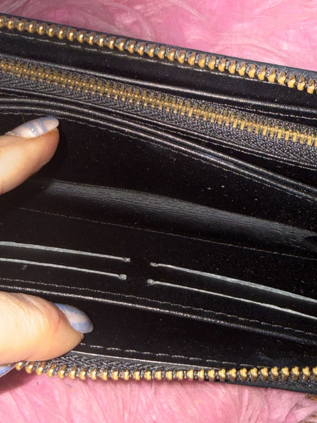 Unbranded fashion long wallet Monogram Zippy Patent Leather Black 14