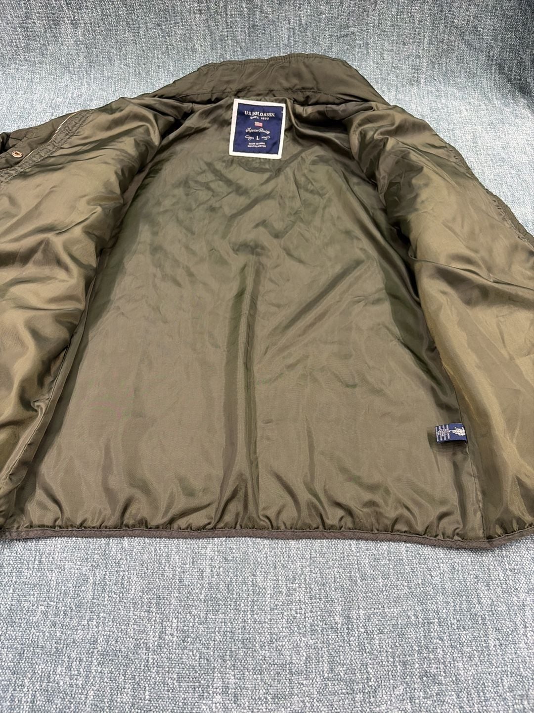 U.S. Polo Assn. Quilted Jacket Olive Green 9
