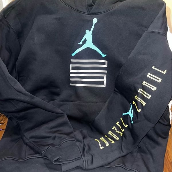 Air Jordan 11 Gamma Blue Fleece Hoodie Black