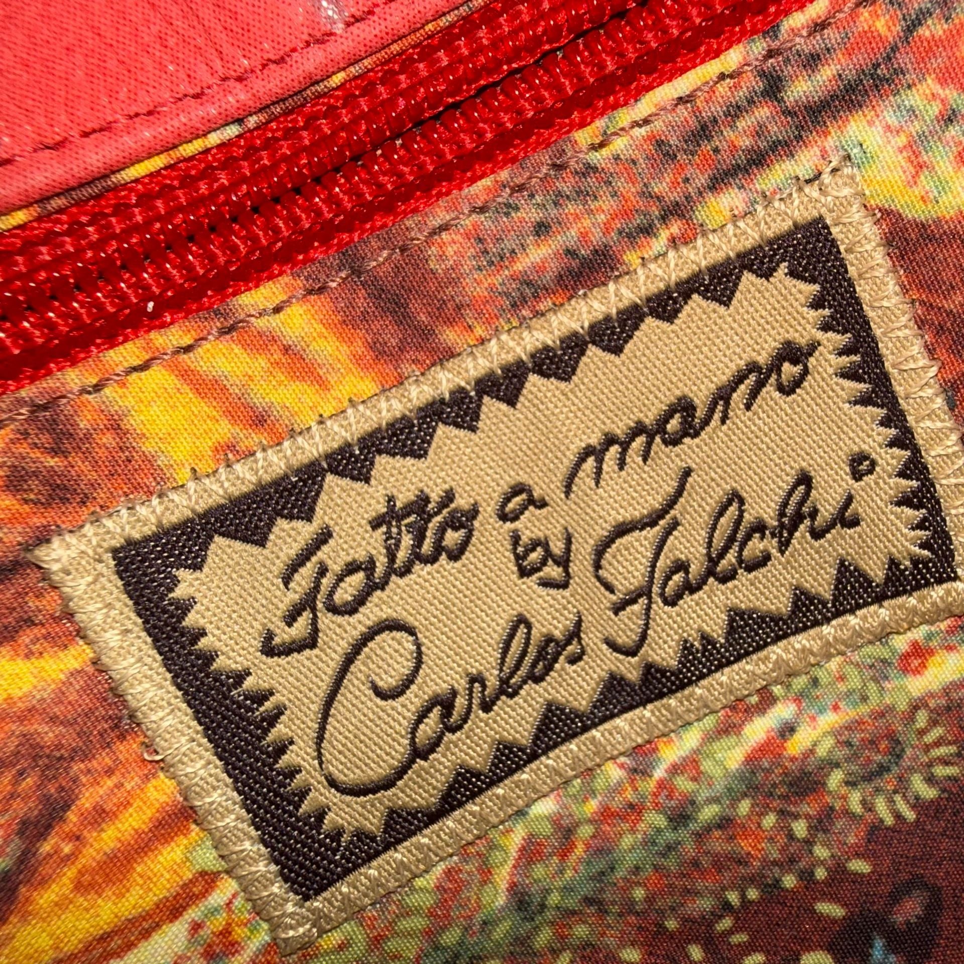 Carlos Falchi Red Snakeskin Crystal Clutch Bag 4