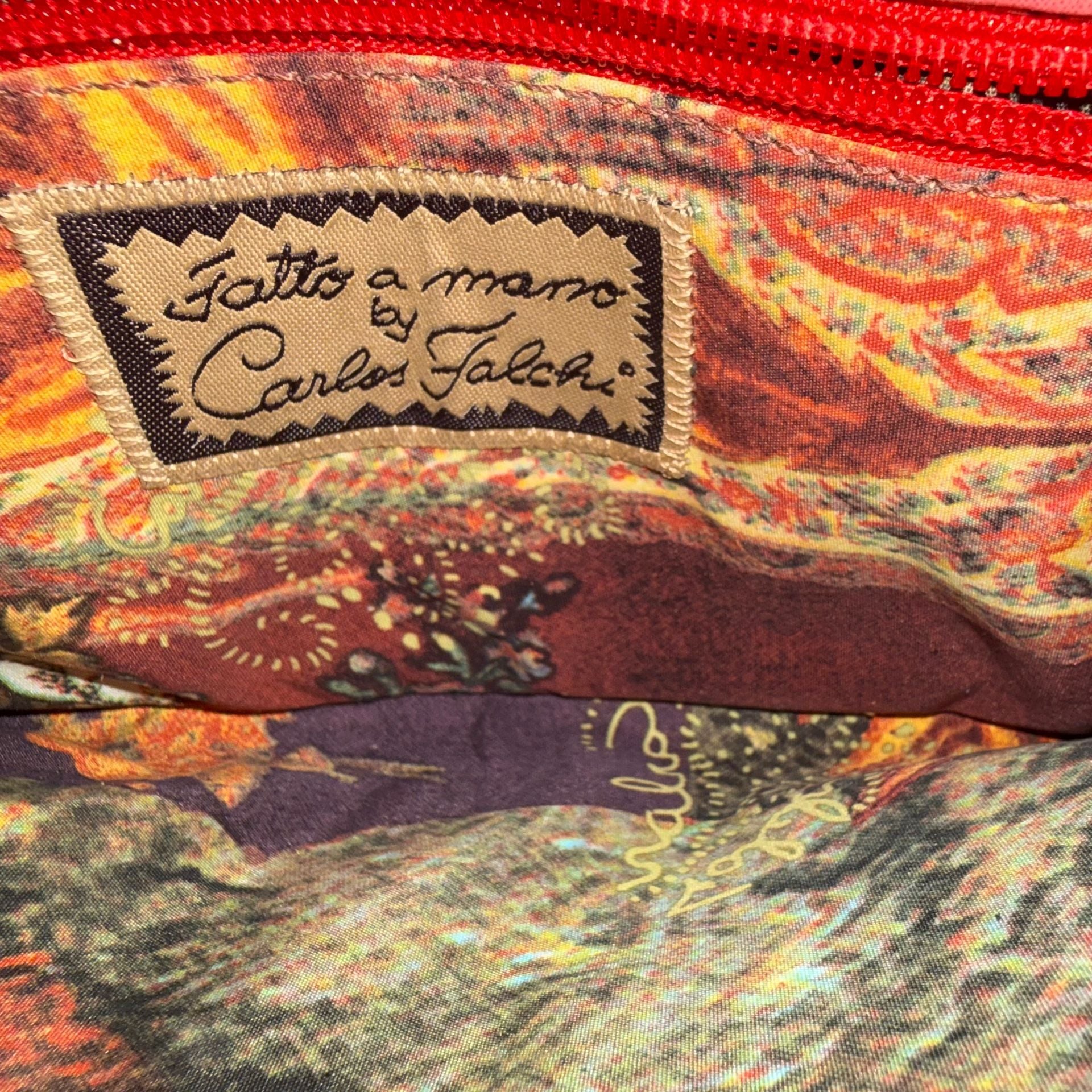 Carlos Falchi Red Snakeskin Crystal Clutch Bag 5