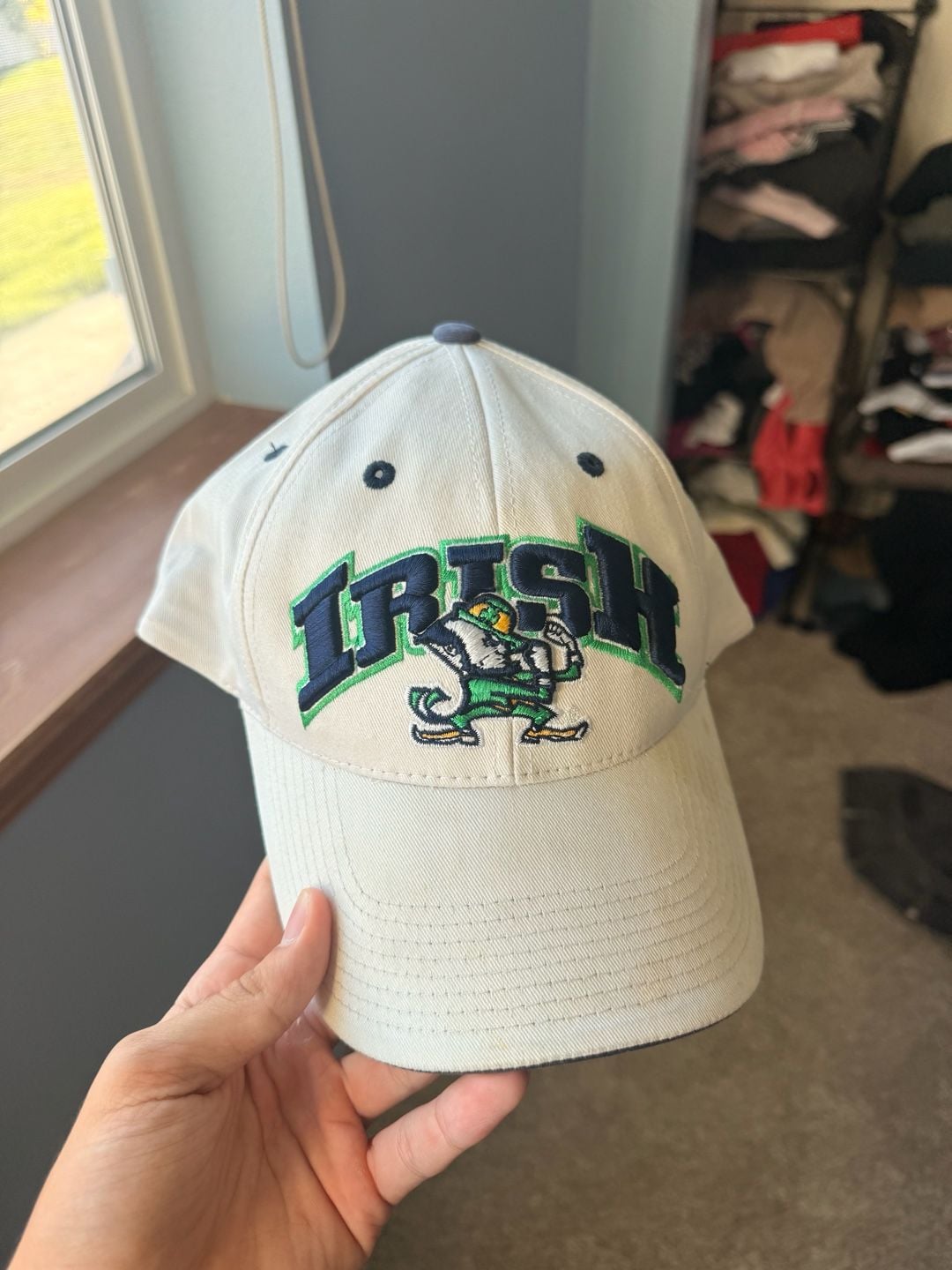 Top Of The World Notre Dame Fighting Irish Adjustable Hat White Cotton 2