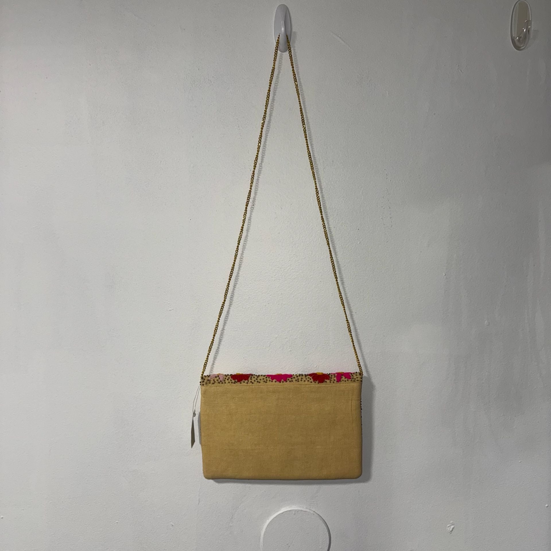 Beaded Floral Embroidered Chain Strap Clutch 3