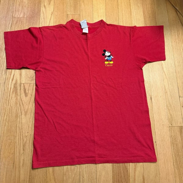 Vintage Mickey & Co. Mickey Mouse Classic T-Shirt One Size Red Cotton