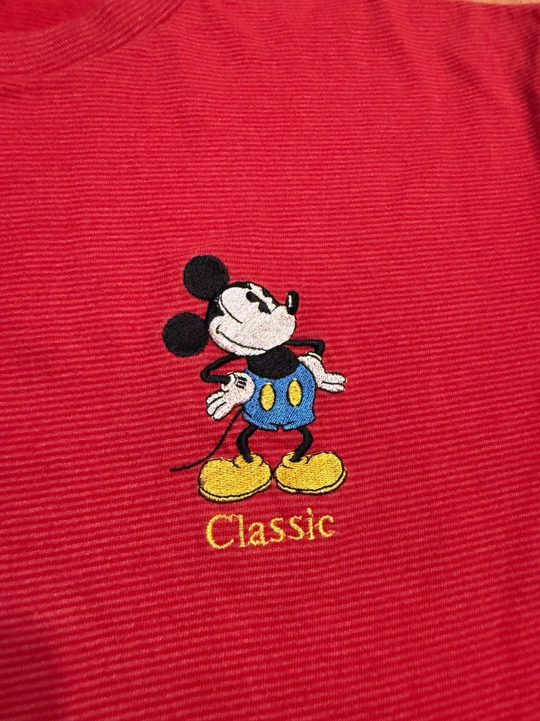 Vintage Mickey & Co. Mickey Mouse Classic T-Shirt One Size Red Cotton 2