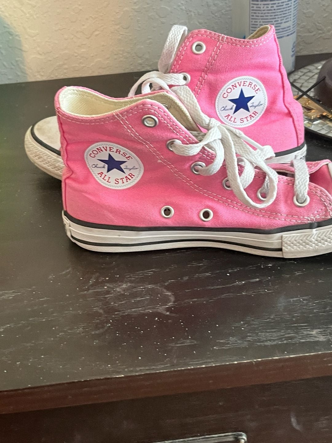 Converse Chuck Taylor All Star High Top Size 1 Pink Canvas 2